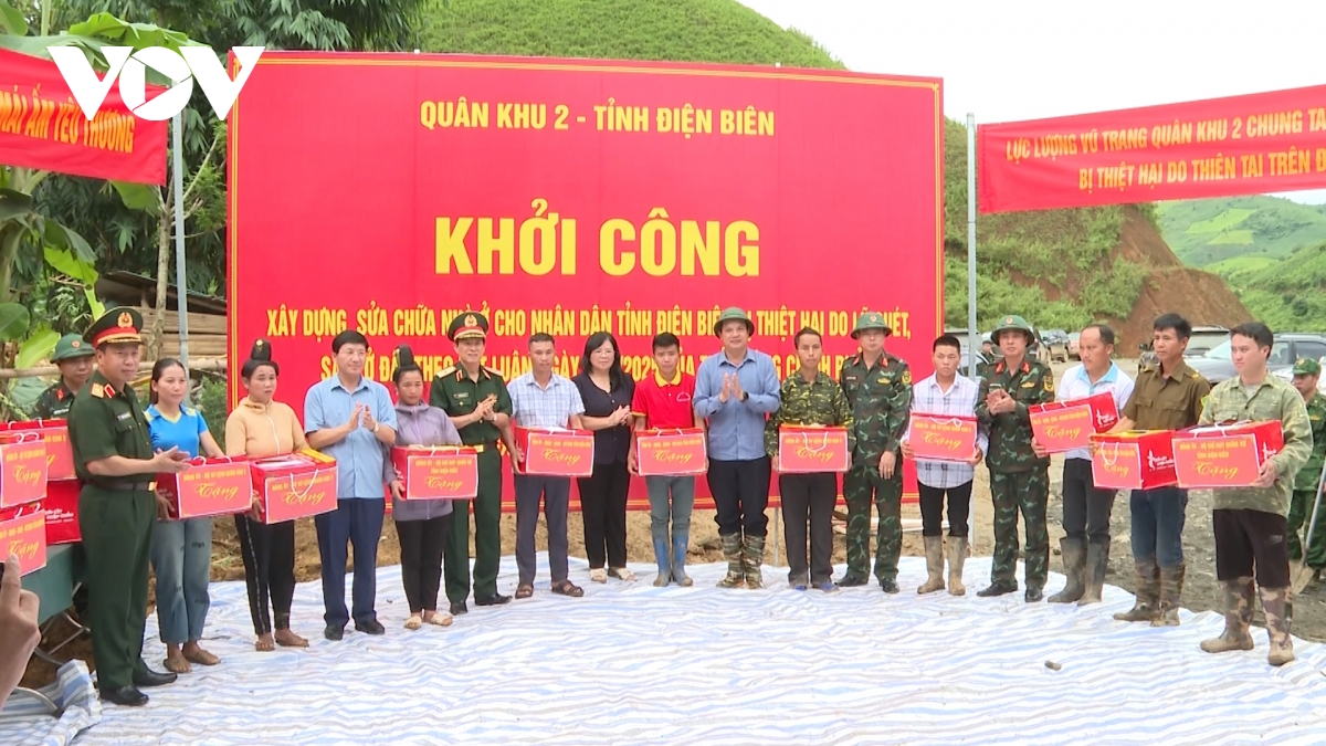 Khởi công xây dựng hơn 300 căn nhà cho người dân Điện Biên bị ảnh hưởng mưa lũ